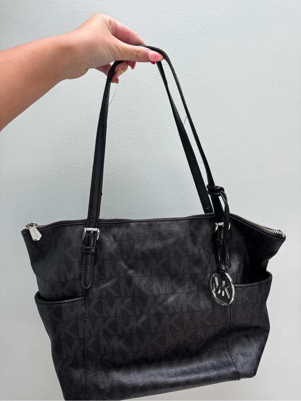 Michael Kors Black MK Signature Tote